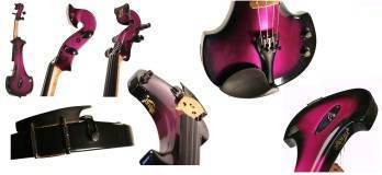 Bridge Aquila Electric Violin - Black/Purple